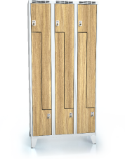 Cloakroom locker Z-shaped doors ALDERA with feet 1920 x 900 x 500